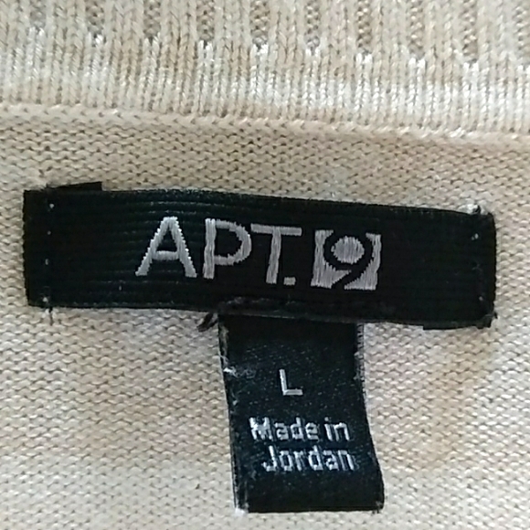 Apt 9 Wide Striped White/Beige Cowl Neck Pullover Sweater SZ L - Picture 6 of 9